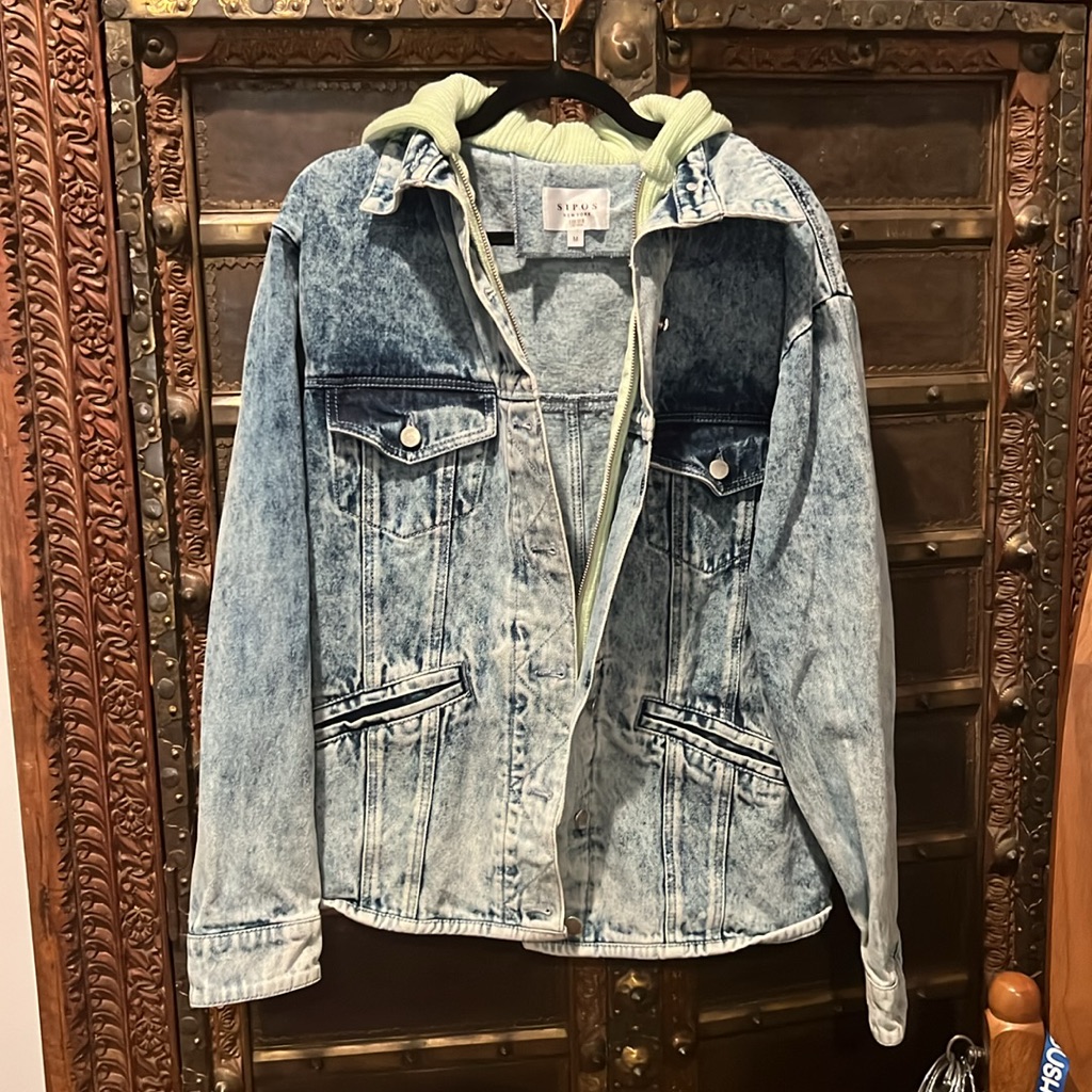 Samantha Sipos Zinna Hooded Denim Jacket
